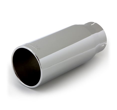 Banks Power Tailpipe Tip Kit - SS Round Straight Cut - Chrome - 4in Tube - 5in X 12.5in