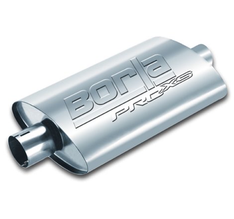 Borla Universal Pro-XS Muffler Oval 2.5in Inlet/Outlet Notched Muffler