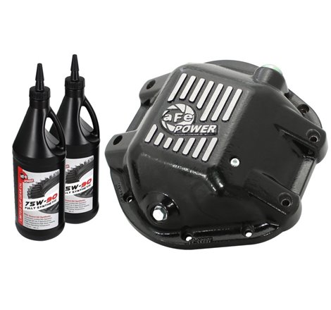 aFe Power Differential Cover Machined Pro Series 97-15 Jeep Dana 44 w/ 75W-90 Gear Oil 2 QT