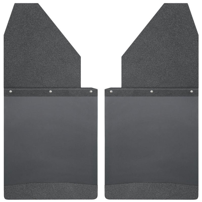 Husky Liners Universal 14in W Black Top & Weight Kick Back Mud Flaps