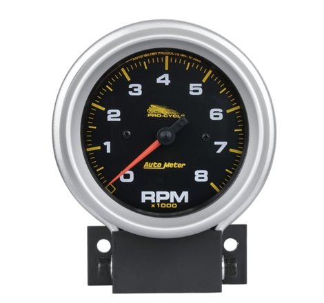 Autometer Pro-Cycle Gauge Tach 3 3/4in 8K Rpm 2 & 4 Cylinder Black Pro-Cycle