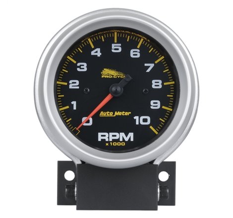 Autometer Pro-Cycle Gauge Tach 3 3/4in 10K Rpm 2 & 4 Cylinder Black Pro-Cycle