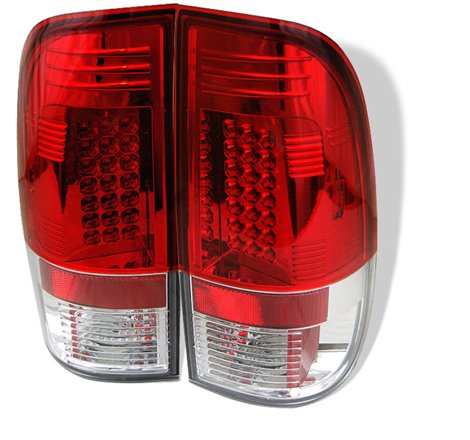Spyder Ford F150 side 97-03/F250/350 Duty 99-07 LED Tail Lights Red Clear ALT-YD-FF15097-LED-RC
