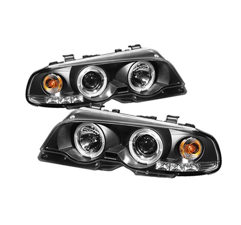 Spyder BMW E46 3-Series 00-03 2DR 1PC Projector Headlights LED Halo LED Blk PRO-YD-BMWE46-2D-HL-BK