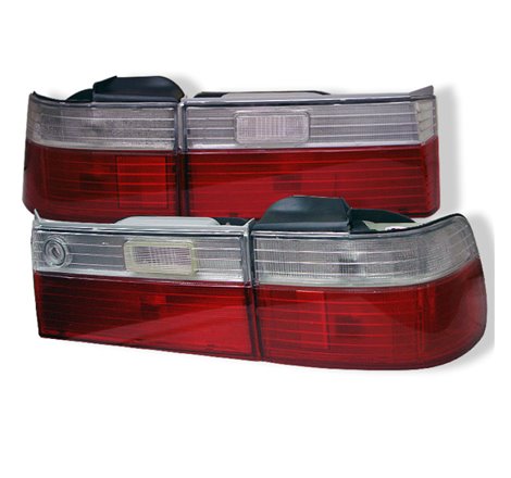 Spyder Honda Accord 90-91 4Dr Euro Style Tail Lights- Red Clear ALT-YD-HA90-RC
