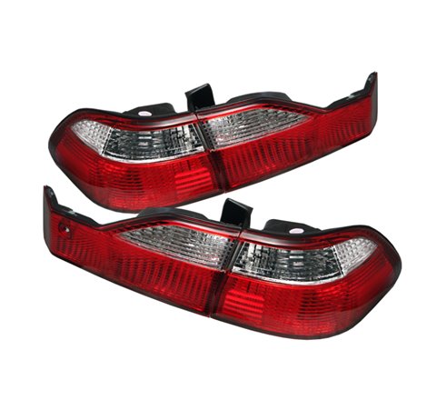 Spyder Honda Accord 98-00 4Dr Euro Style Tail Lights Red Clear ALT-YD-HA98-RC