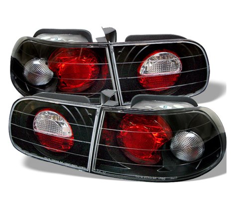 Spyder Honda Civic 92-95 3DR Euro Style Tail Lights Black ALT-YD-HC92-3D-BK