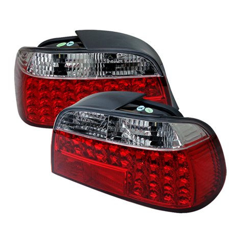 Spyder BMW E38 7-Series 95-01 LED Tail Lights Red Clear ALT-YD-BE3895-LED-RC