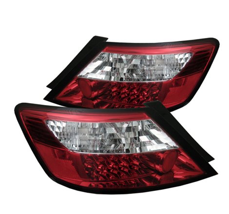 Spyder Honda Civic 06-08 2Dr LED Tail Lights Red Clear ALT-YD-HC06-2D-LED-RC