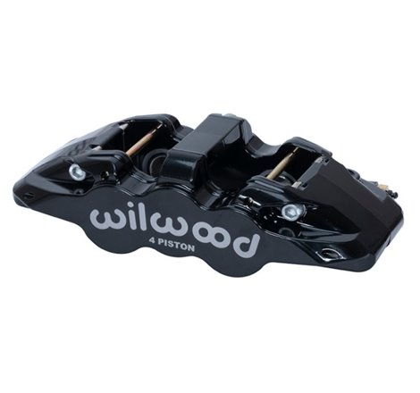 Wilwood Caliper - Aero4-DS Forged Four-Piston Caliper Black 1.12in Piston 1.10in Rotor - Black