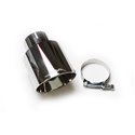 JBA 2.5in x 4in x 5-3/4in Double Wall Polished Chrome Tip - Clamp On