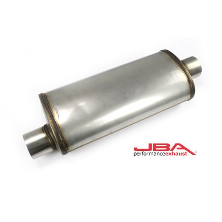 JBA Universal Chambered Style 304SS Muffler 18x8x5 3in Inlet Diameter Offset/Center