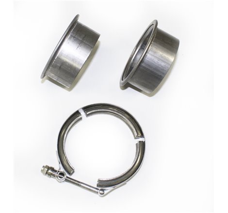 JBA 3in Stainless Steel V-Band Clamp & Flanges