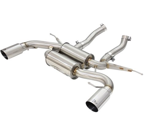 aFe MACHForce XP 2.5in Axle Back Stainless Exhaust w/ Polished Tips 07-13 BMW 335i 3.0L L6 (E90/92)