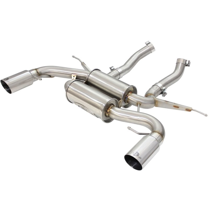aFe MACHForce XP 2.5in Axle Back Stainless Exhaust w/ Polished Tips 07-13 BMW 335i 3.0L L6 (E90/92)