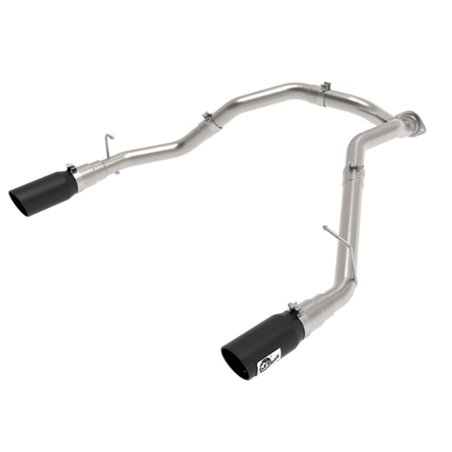 aFe Large Bore-HD 3 IN 409 Stainless Steel DPF-Back Exhaust System w/Black Tip RAM 1500 20-21 V6-3.0