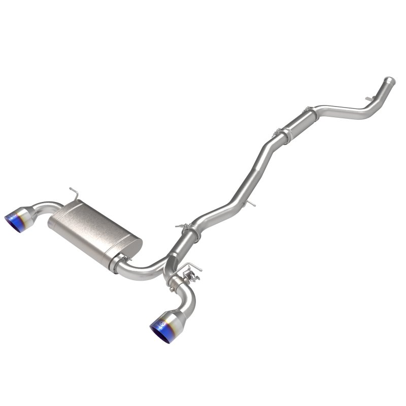 aFe POWER Takeda 2021 Toyota Supra 2.0L (t) 2.5in-3in 304 SS CB Exhaust w/ Blue Tips