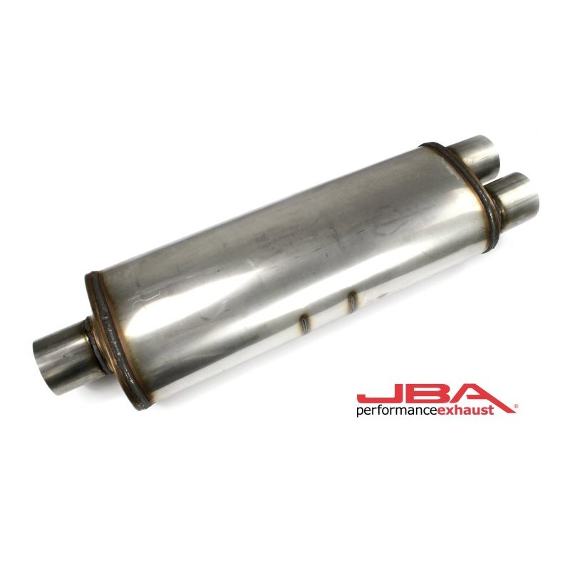 JBA Universal Chambered Style 304SS Muffler 25x8x5in 3in Center/Dual out