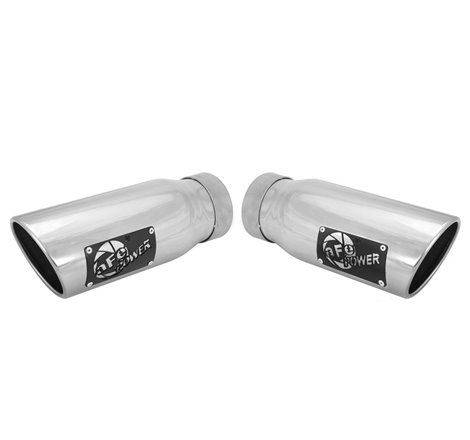 aFe MACHForce-XP 304 Stainless Steel Polished Exhaust Tip 3.5in x 4.5in Out x 12in L Clamp-On