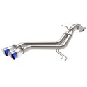 aFe Takeda 13-17 Hyundai Veloster L4-1.6L 2-1/2in 304 SS Axle-Back Exhaust w/ Blue Flame Tips
