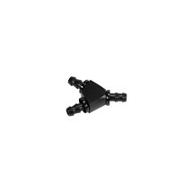 Fleece Performance Universal 3/8in Aluminum Y Barbed Fitting (For -6 Pushlock Hose) - Black Anodized