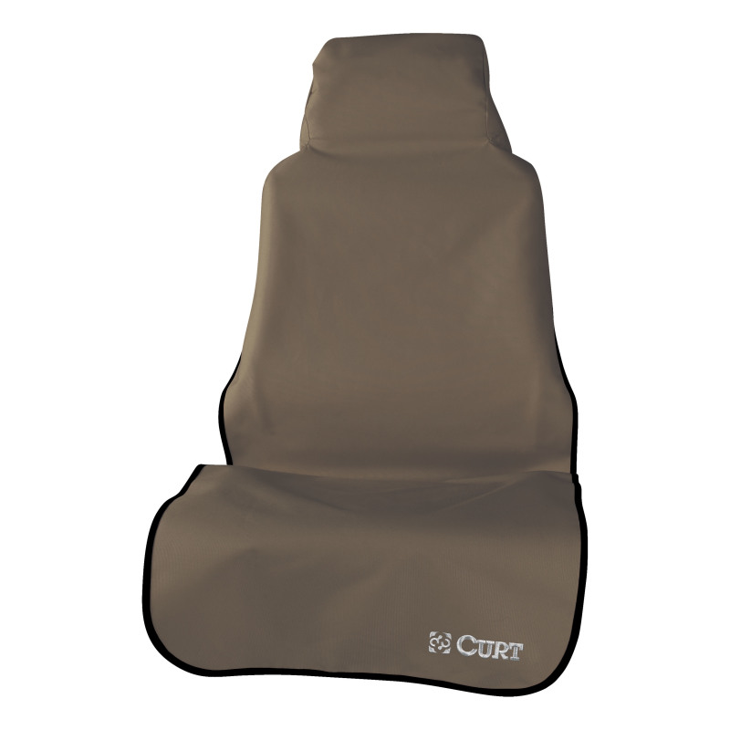 Curt Seat Defender 58in x 23in Removable Waterproof Brown Bucket Seat Cover