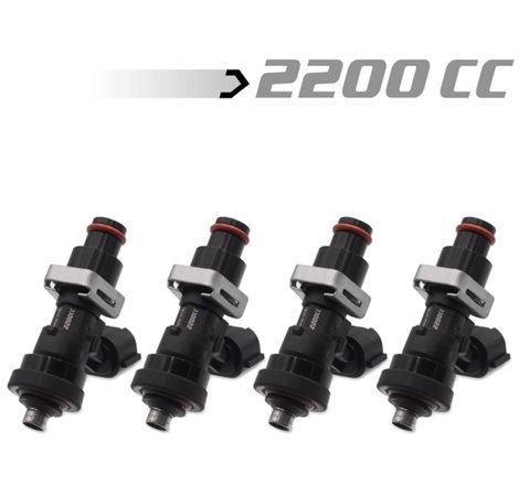 BLOX Racing Eco-Fi Street Injectors 2200cc/min w/1in Adapter Honda B/D/H Series (Set of 4)