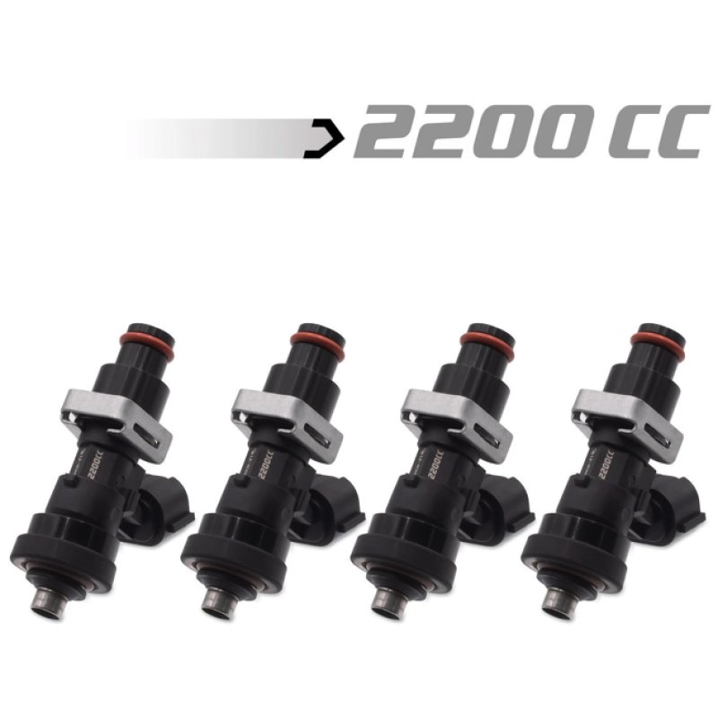 BLOX Racing Eco-Fi Street Injectors 2200cc/min w/1in Adapter Honda B/D/H Series (Set of 4)