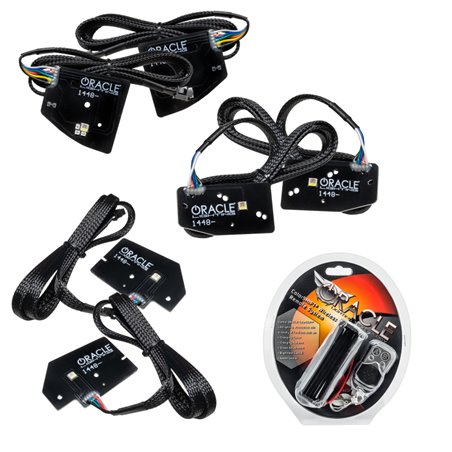 Oracle 19-21 RAM 1500 Projector LED Headlight DRL Upgrade Kit - ColorSHIFT RGBW+A w/ RF Controller