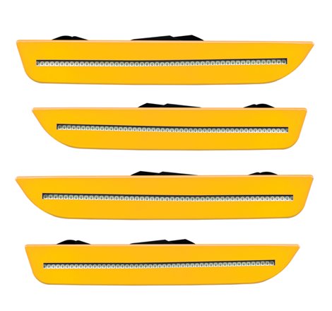 Oracle 10-14 Ford Mustang Concept Sidemarker Set - Clear - School Bus Yellow (B1BYM628)