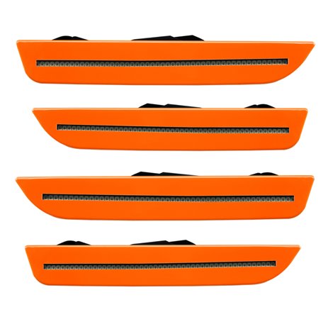 Oracle 10-14 Ford Mustang Concept Sidemarker Set - Tinted - Competition Orange (CY)