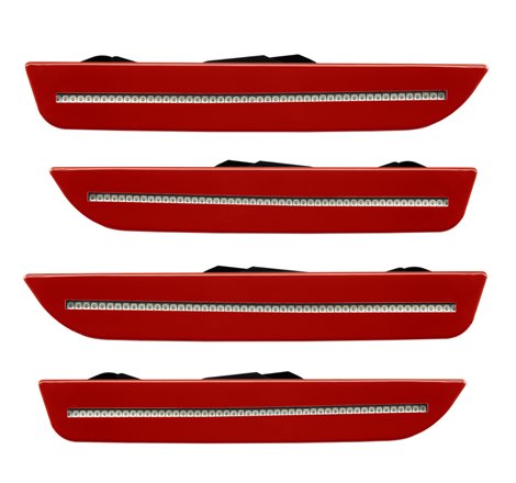 Oracle 10-14 Ford Mustang Concept Sidemarker Set - Clear - Toreador Red Metallic (FL)