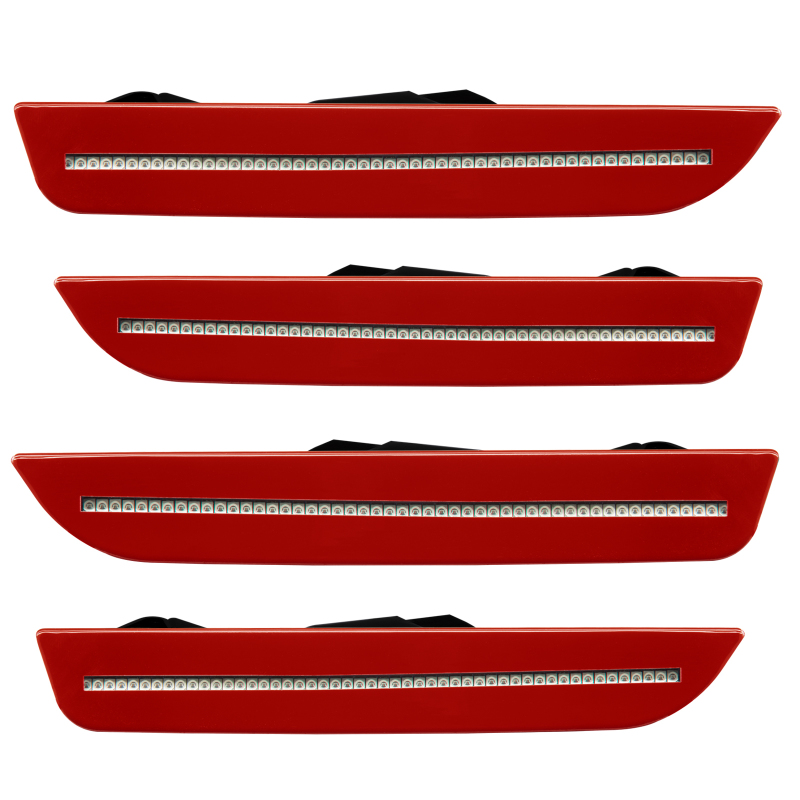 Oracle 10-14 Ford Mustang Concept Sidemarker Set - Clear - Toreador Red Metallic (FL)