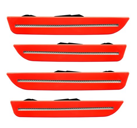 Oracle 10-14 Ford Mustang Concept Sidemarker Set - Clear - Race Red (PQ)