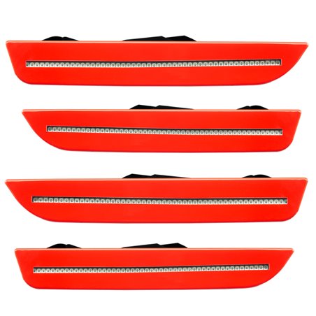 Oracle 10-14 Ford Mustang Concept Sidemarker Set - Clear - Race Red (PQ)
