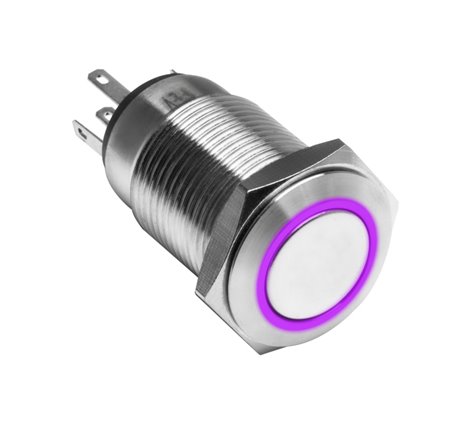 Oracle Momentary Flush Mount LED Switch - UV/Purple