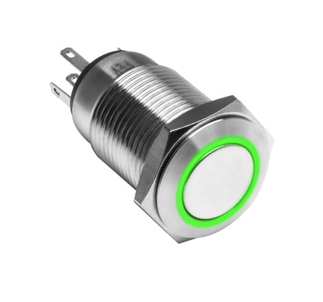 Oracle Momentary Flush Mount LED Switch - Green