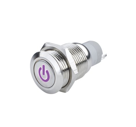 Oracle Power Symbol On/Off Flush Mount LED Switch - UV/Purple