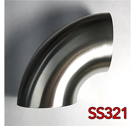 Stainless Bros 2in SS321 90 Degree Mandrel Bend Elbow 1D - 16GA/.065in Wall - No Leg