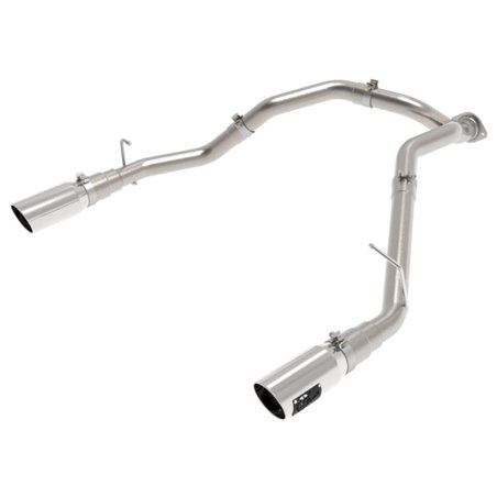 aFe Large Bore-HD 3in 409SS DPF-Back Exhaust System w/ Polished Tip RAM 1500 20-21 V6-3.0
