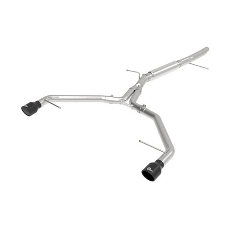 aFe 17-19 Audi A4 (L4-2.0L) MACH Force-Xp  Stainless Steel Axle-Back Exhaust System - Black Tip