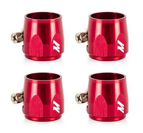 Mishimoto Aluminum -4AN Hex Finishers - Red