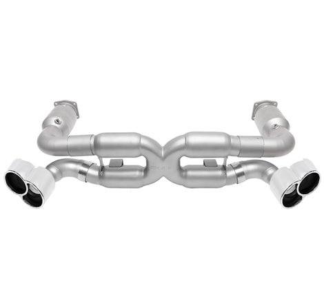 SOUL 00-05 Porsche 996 Turbo Sport X-Pipe Exhaust (iw/ 200 Cell Cats) - X-50 Style Pol. Chrome Tips