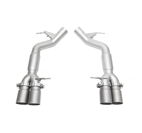 SOUL 12-18 BMW F06 / F12 / F13 M6 Resonated Muffler Bypass Exhaust - 3.5in Strght Cut Sig Satin Tips