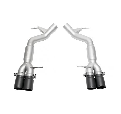 SOUL 12-18 BMW F06 / F12 / F13 M6 Resonated Muffler Bypass Exhaust - 3.5in Strght Cut Satin Blk Tips