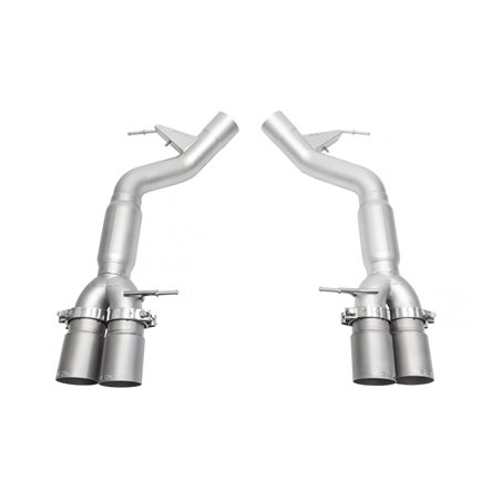 SOUL 11-16 BMW F10 M5 Resonated Muffler Bypass Exhaust - 3.5in Strght Cut Tips - (Signature Satin)