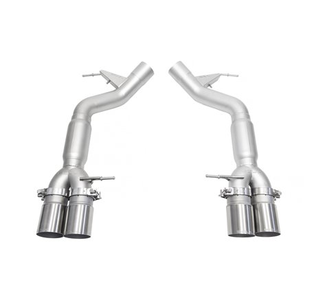 SOUL 12-18 BMW F06 / F12 / F13 M6 Resonated Muffler Bypass Exhaust - 3.5in Strght Cut Brushed Tips