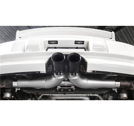SOUL 06-11 Porsche 997 / 997.2 GT3 Center Muffler Bypass Exhaust - 3.5in Black Double Wall Tips