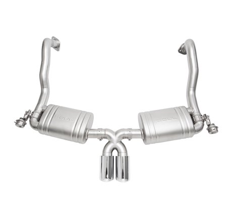 SOUL 15-16 Porsche 981 GT4 / Spyder Performance Exhaust - Polished Chrome Double Wall Tips