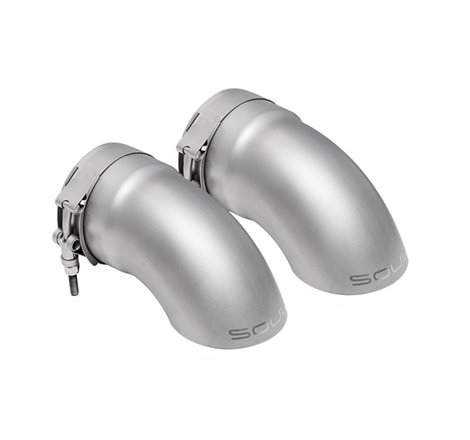SOUL 17-19 Porsche 991.2 Carrera (w/ PSE) Bolt On Exhaust Tips - 2.5in Turn Down Tips (Sig Satin)